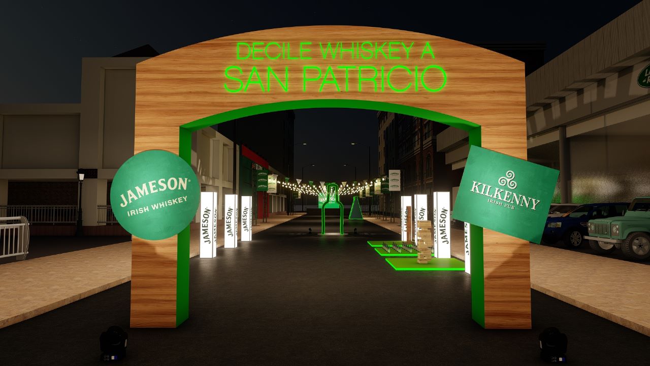 Diseño de entrada de St. Patrick’s by Kilkenny con Jameson